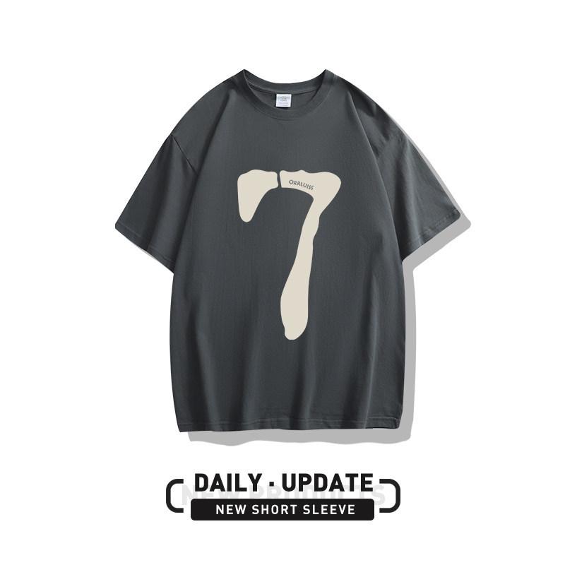 Camiseta Feminina Tendência 2024 Estilo Hong Kong Manga Curta Algodão Puro Tamanho Grande