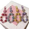 Handmade Beaded Phone Lanyard Keychain with Cute Bow, Lip Gloss Charm, and High-End Bag Pendant