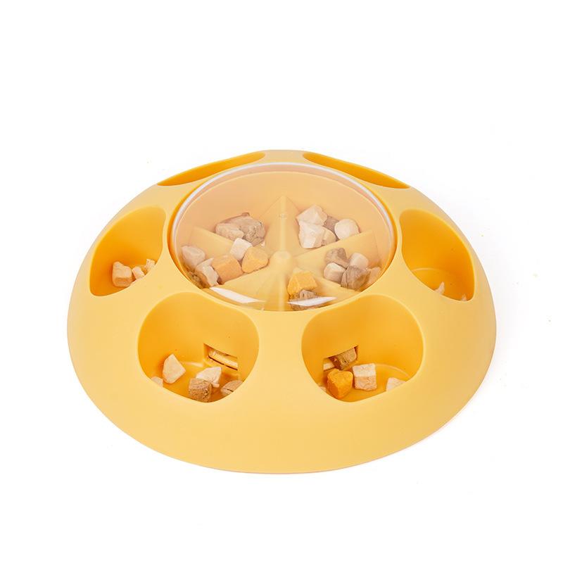 Hunde-Puzzle-Spielzeug Schiebetyp Futterspender Leckend Interaktives Futterspielzeug für kleine mittelgroße Katze Langsam-Futterspender Aufbewahrungsschale