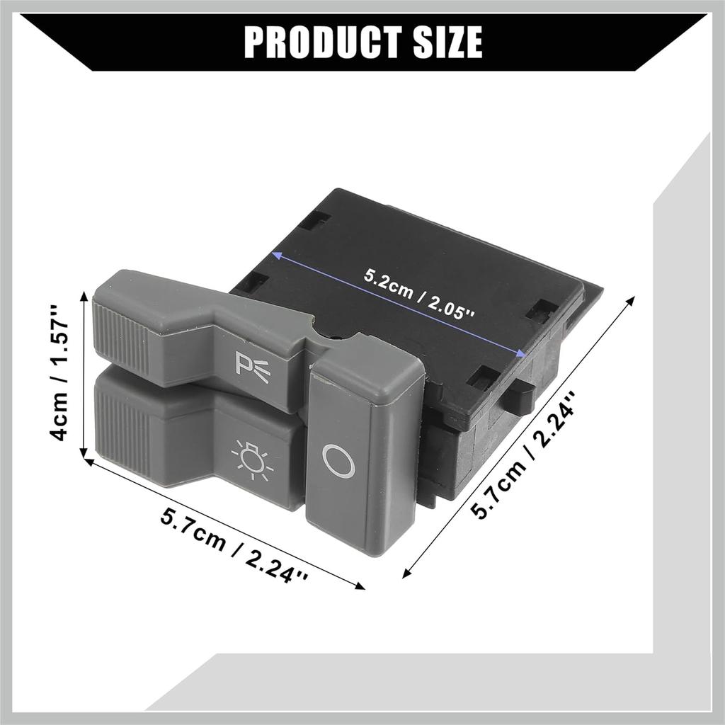 19245374 / Front/Headlamp Switch for Chevy Blazer 1992-1994 for GMC Yukon 1992-1994 / Headlamp Parking Lamp Switch / 1 Pcs/Gray Replacement Car Parts