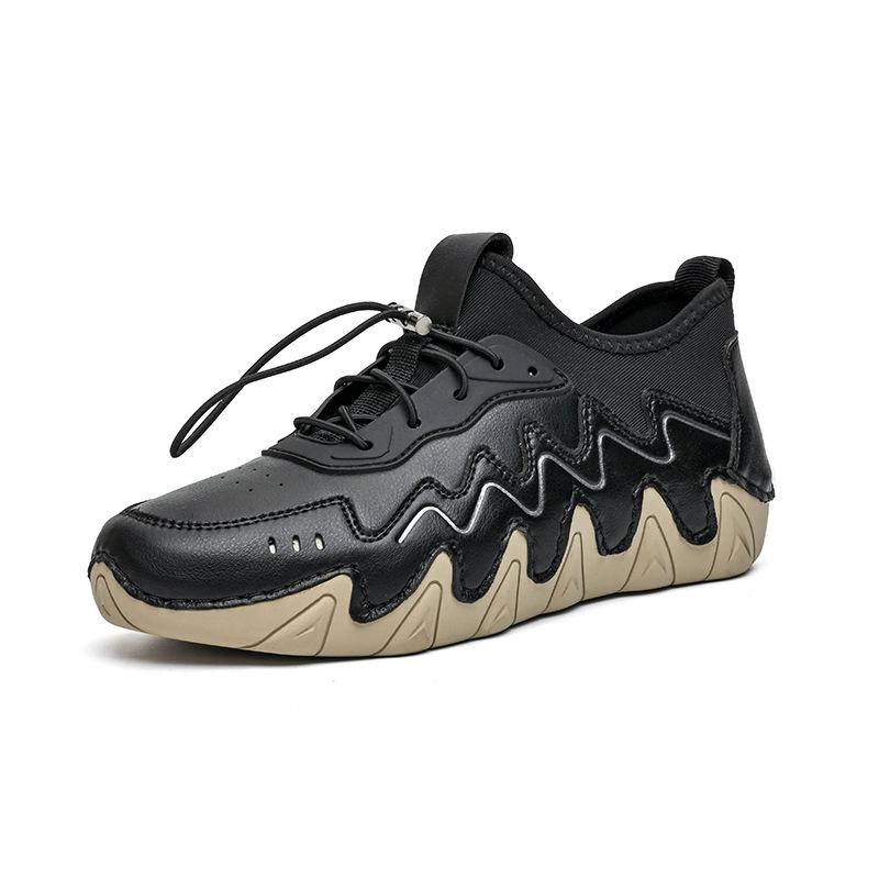 Fashion Woman Sports Shoes 2025 New Flat Running Sneakers High-quality Anti Slip Loafers Woman Hand-stitching Leather Casual Shoe