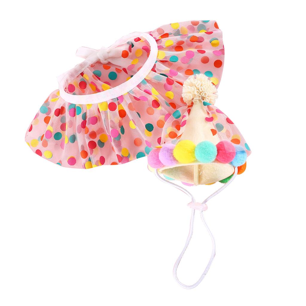 Pet Birthday Hat Bid Set Lovely Soft Pet Birthday Party Decorations Pet Colorful Hat Scarf for Dogs