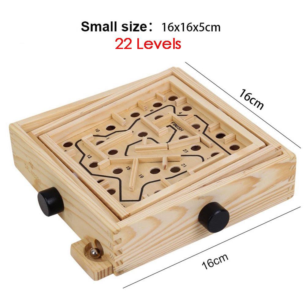 

Детская деревянная игрушка, 3D-головоломка, игра-лабиринт с шариками, деревянный ящик, забавная игра для развития ума и рук, вызов, баланс, развивающие игрушки для детей и взрослых. Small size