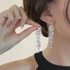 Luxurious Sparkling Zircon Silver Color Wheat Spike Tassel Pendant Earrings 2026 Design Women's Sexy Jewelry Fashion Accessories