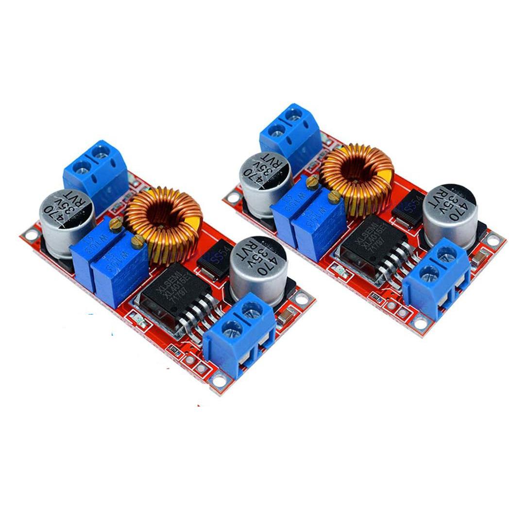 

2PCS XL4015 5A DC-DC перетворювач 4-38V до 1.25-36V Регульований понижуючий модуль з радіатором понижуючий модуль XL4015 4~38v 96%
