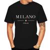 2024 Summer Fashion Milan Letter Print Men's Short Sleeve T-Shirt Casual Loose Quick-Drying Harajuku Street Jogging Sports Top
