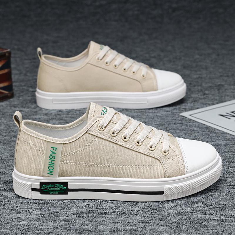 22 years of spring and autumn student casual board shoes teen couple black and white canvas shoes soft-soled sports shoes