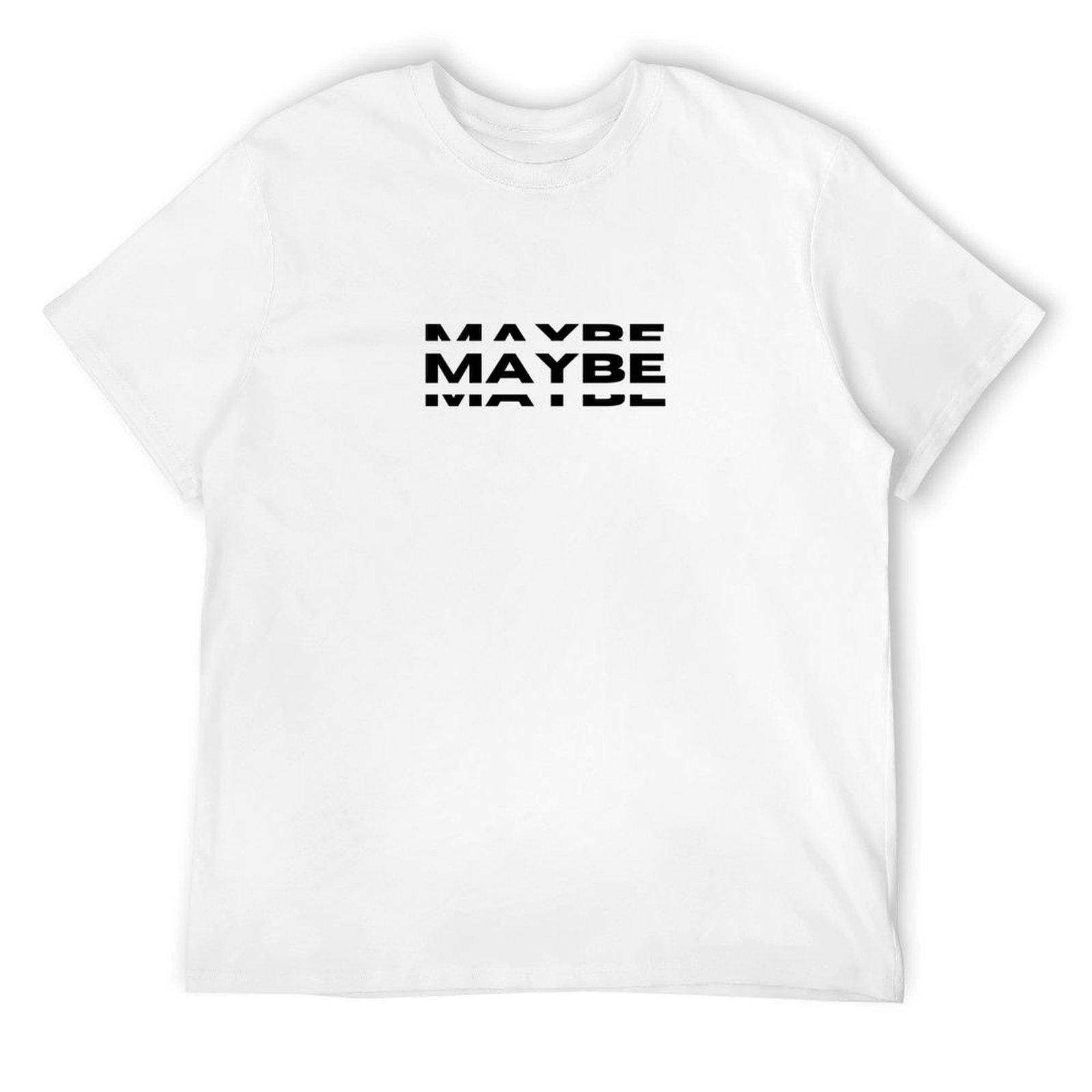 

Maybe T-Shirt boys whites street wear cute tops mens champion t shirts S