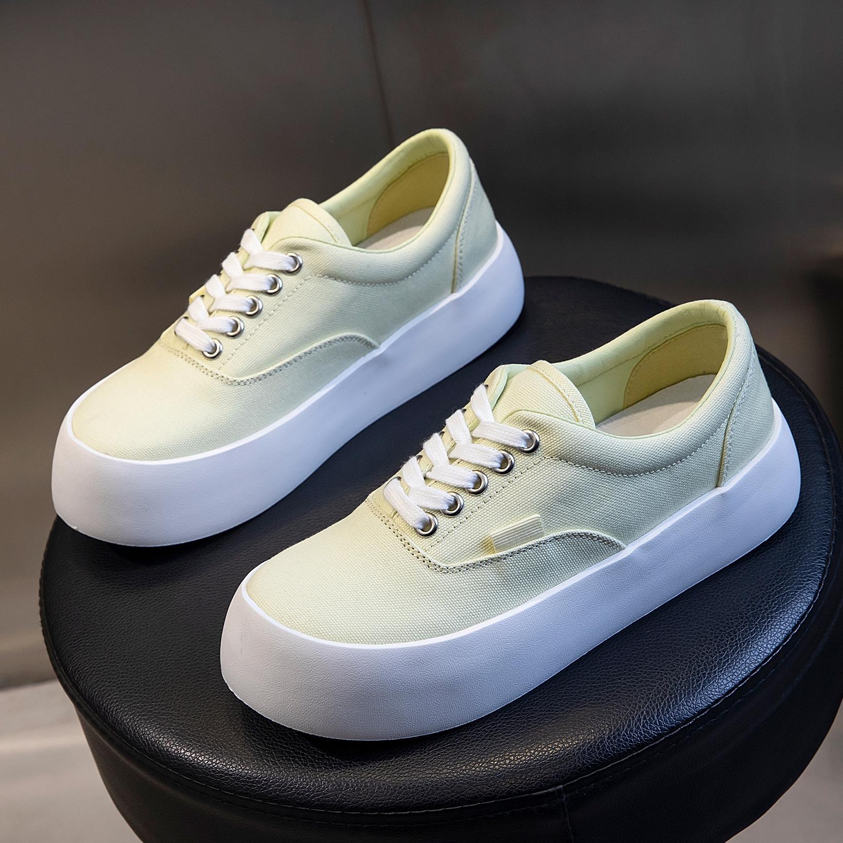 

Парусиновые туфли женские 2025 новые весенне-летние женские повседневные туфли модные универсальные неглубокие дышащие туфли на плоской подошве женские детские 35 светло-зеленый