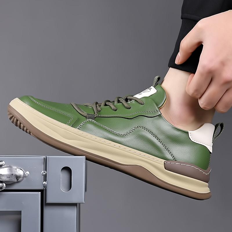 Men's Shoes High Quality Leather Lace-up Casual Shoes Comfy Luxury Brand Tenis Men Sneakers Walking Skateboard shoes Mocassins