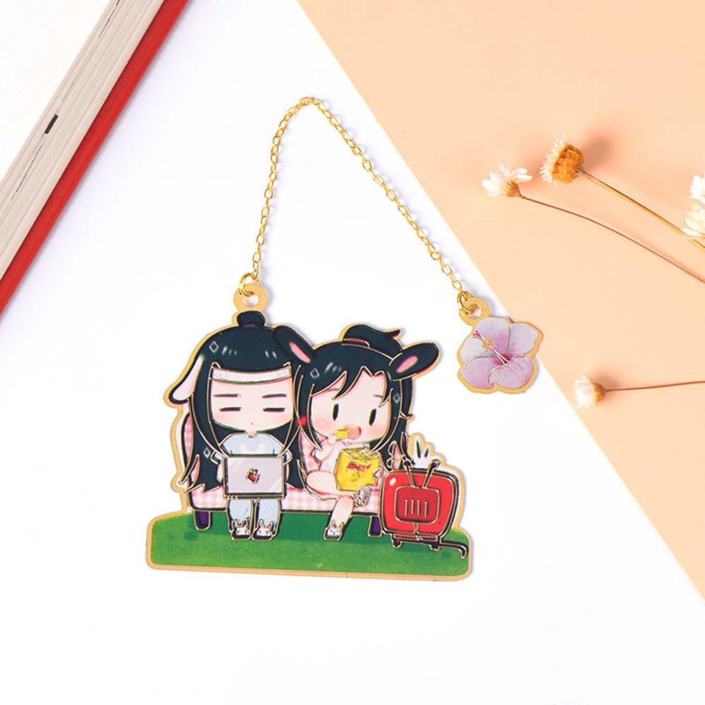 

Fu Pagination Mark Student Gift Pendant Wei Wuxian Bookmark Mo Dao Zu Shi Book Markers Stationery