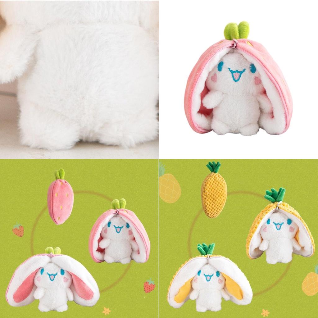 Adorable Strawberry And Cinnamon Dog Keychain Plush Toy For Car Interior And Backpacks 15cm