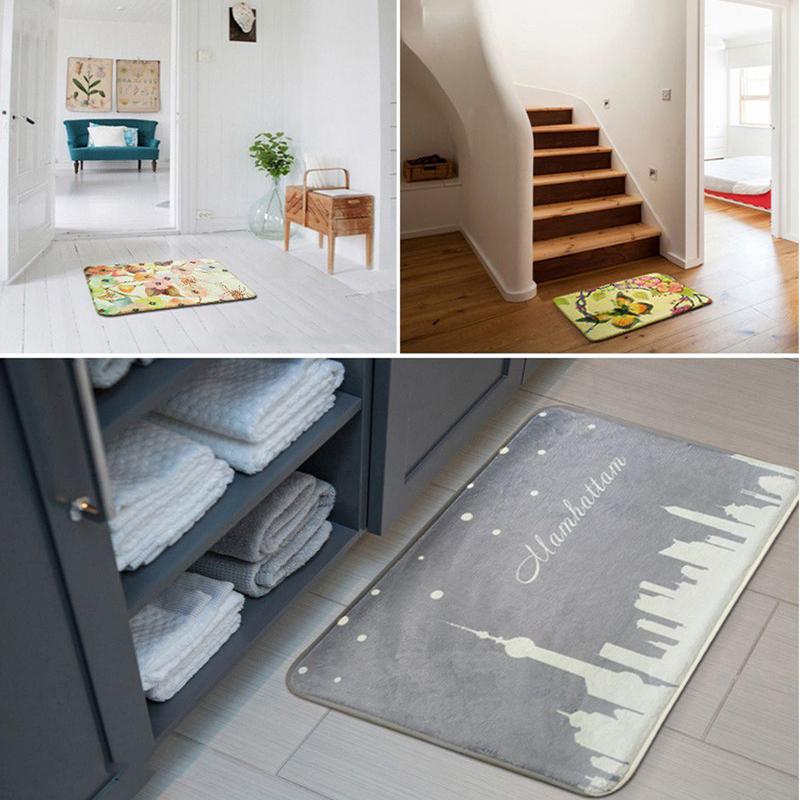 Pink Cute Cartoon Unicorn Pattern Doormat Bedroom Living Room Hallway Floor Rug Decor Balcony Anti-Slip Home Carpet Furry Mat