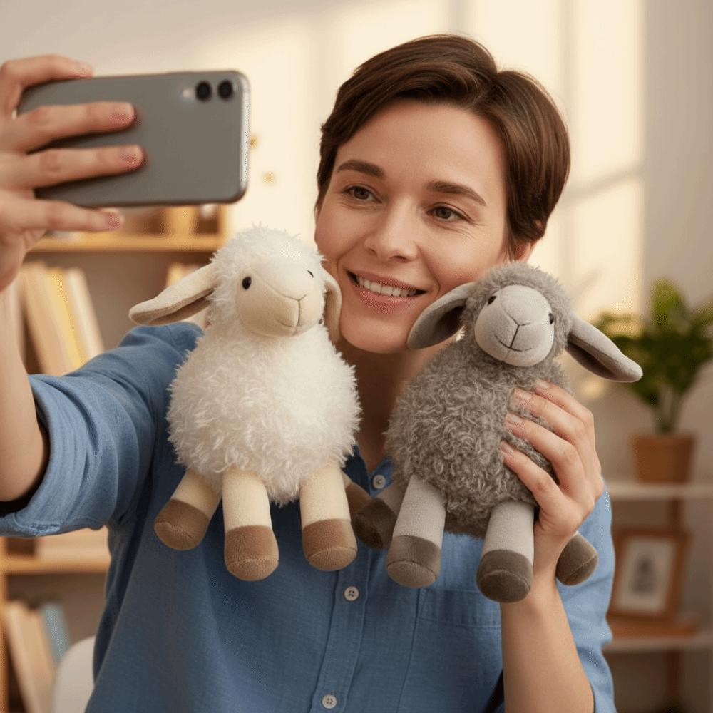 Stuffed Doll Soft Sheep Plush Doll White Realistic Stuffed Plush Toys 22cm Cute Soft Animal Doll Children