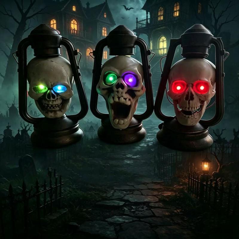 Halloween Totenkopf Laterne Dekorative Requisite Spukhaus Bar Escape Room Party Dekoration