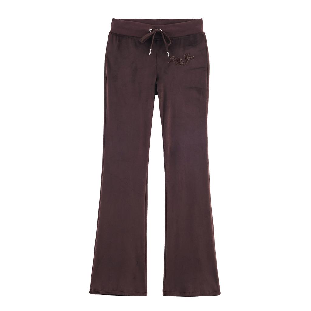 Women's Clothing Popular Fashion Casual Printing Velvet Jacket + Velvet Trousers Set