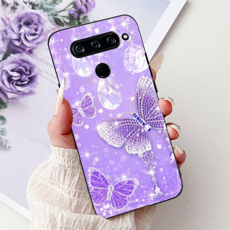 Funda For LG V40 ThinQ Case Cover Silicone Luxury Fashion Cute Cat Cool Shockproof Bumper Casing For LG V405 LM-V405 LM-V409N