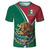 Mexikanische Flagge Nationales Wappen 3D Gedrucktes T-Shirt Für Männer Und Frauen Street Wear Oversized Kurzarm-T-Shirts Harajuku Kinder Oberteile