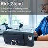 For iPhone 16e Case with Ring Kickstand Drawing Type Card Slots Leather Back Cover