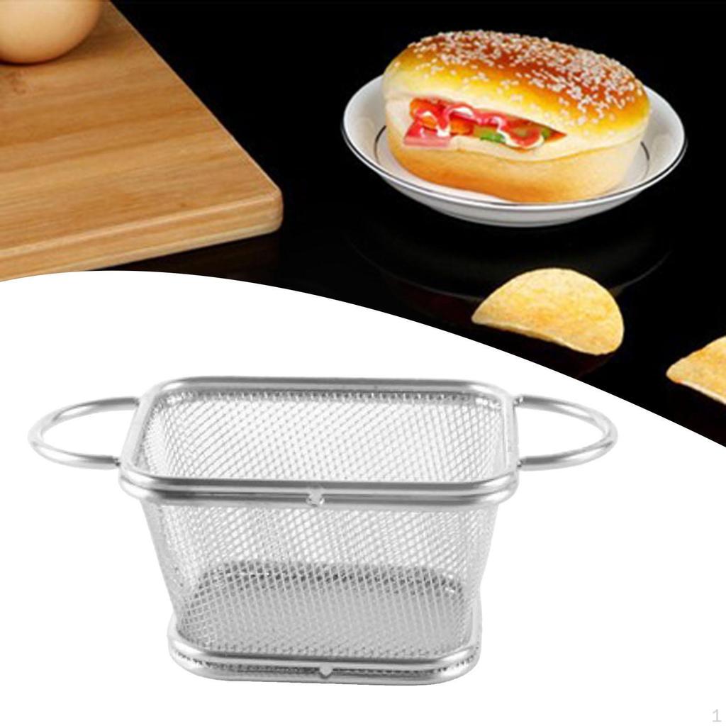 Chips Deep Fry Baskets Basket Holder Chips, , Onion Rings Frying Food Presentation Strainer for