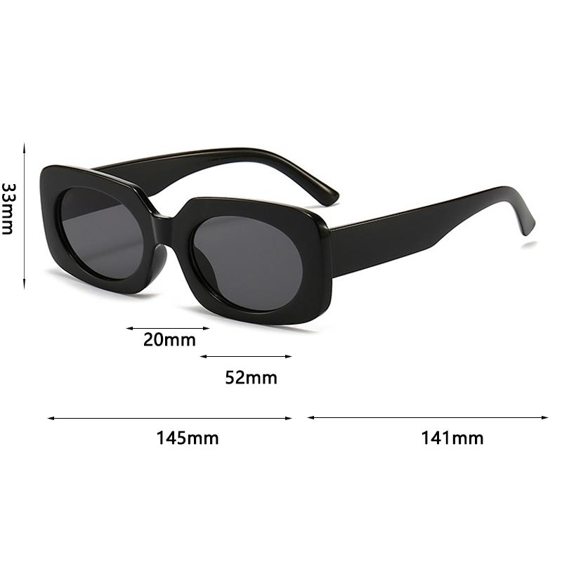 Xiaomi Women Y2K Rectangle Sunglasses UV400 Protection Retro Thick Frame Fashion Shades For Beach Party Street Travel Daily