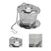 Stainless Steel Loose Tea Steeper Barrel Shaped Tea Infuser With Saucer Tea Ball  Tea Brewing