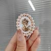 Small Cute Little Girl In Black Dress Nurse Brooches Rhinestone Crystal Brooch Pin Drop Oil Corsage Clothing Coat Jewelry