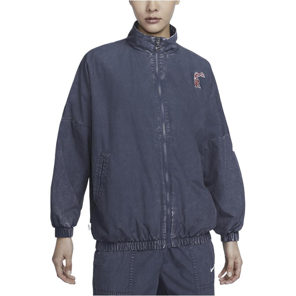 Nike Sportswear Essentials Stand Collar Zip-Up Long Sleeve Jacket Women Jackets Lightning-Blue HF6287-449