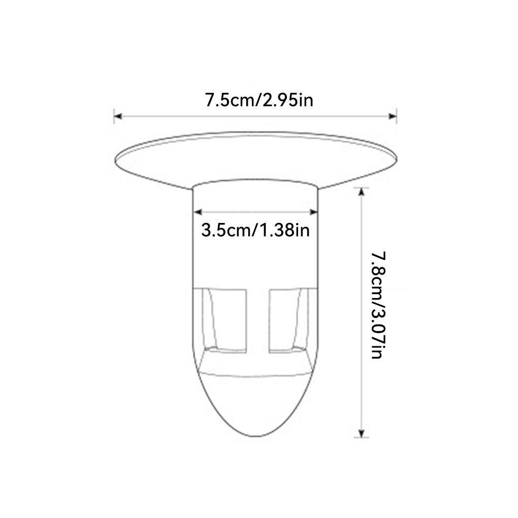 Shower Floor Drain Lightweight 360° Deodorant Drains Plastic Backflow Preventer Insect-Proof Anti-Odor Sewer Core Bathroom