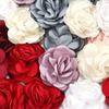 3pcs 5cm Satin Burned Edge Camellia Fabric Artificial Flower For Wedding Party DIY Crafts Clothing Headwear Decor Accessories