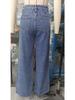 2025 Women's Light Blue Wide-Leg Washed Jeans