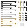 10Pcs Stainless Steel Bathroom Hardware Set Wall Mounted Towel Rail Bar Rack Bathroom Accessories