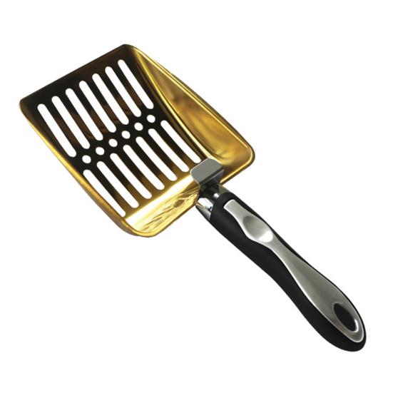 Stainless Steel Cat Litter Scoop with Deep Shovel Long Handle Slotted Litter Scooper Heavy Duty Non-stick Poop Sifting Shovel Sifter Pet Supplies