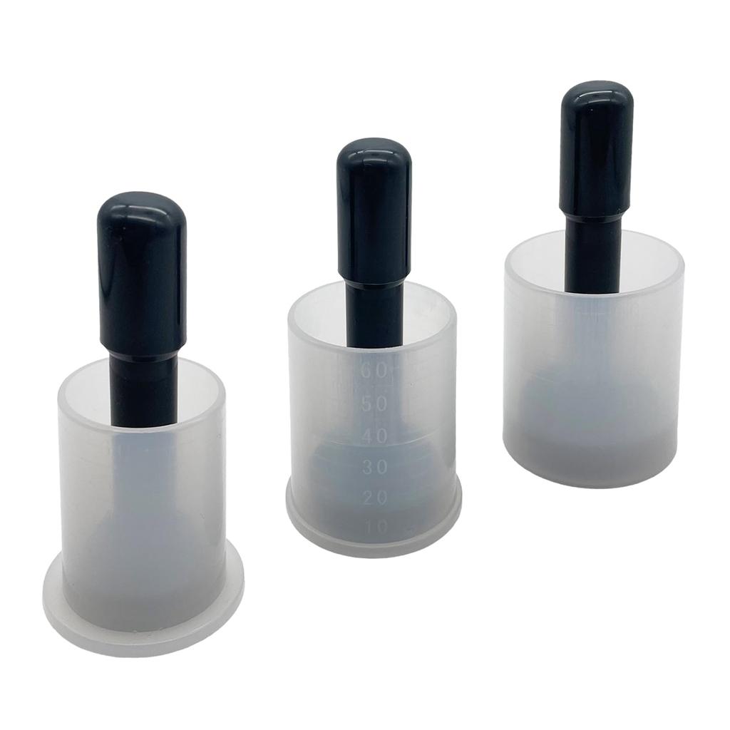 Set mit je 1 Stück der 3 verfügbaren Größen: kleine, mittlere und große, abgerundete zylindrische Ausstecher zur Herstellung von Reis für den Buddha oder den Altar.