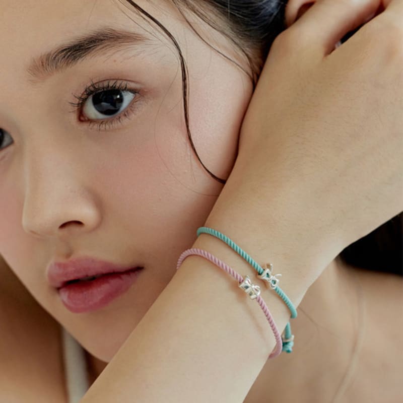 murmur [925silver]Color rope ribbon bracelet