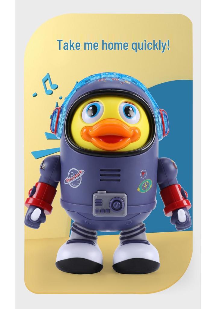 Electric Dancing Space Duck - Singing & Light-Up Early Education Toy for Children Ages 1-3