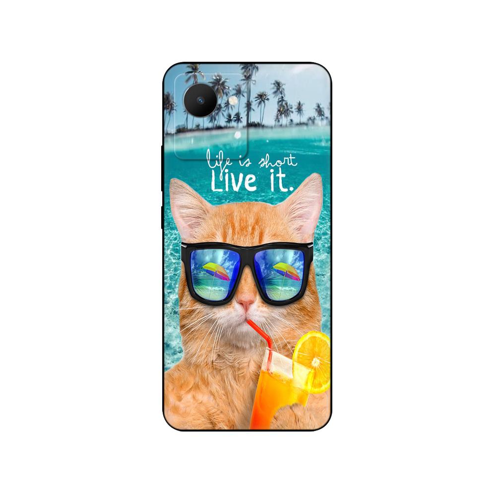 Für Realme C30 Hülle Rückseite für OPPO RealmeC30 4G C 30 Handyhülle Weiche Silikonhülle Schutzstoßfänger Funda Schwarze TPU-Hülle