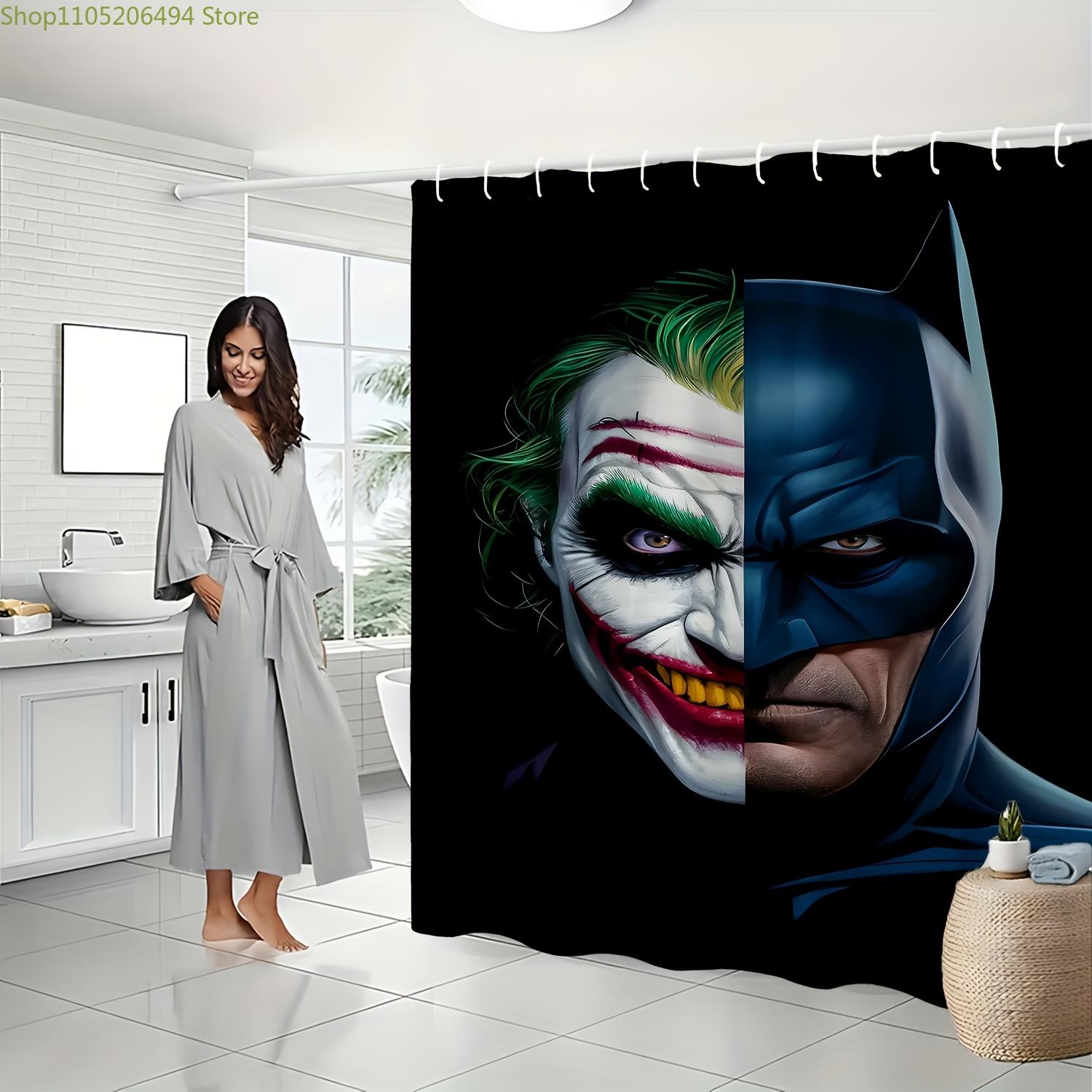 1pc Warner Bros. Themed Bathroom Shower Curtain, Machine Washable with Harry Potter and Looney Tunes Animation Design, Include 90x180cm