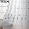 WTEMPO 2PCS Semi Shading Window Screen Living Room Bedroom Balcony Finished Curtains Cheap Sun Protection Thickened White Gauze Curtains
