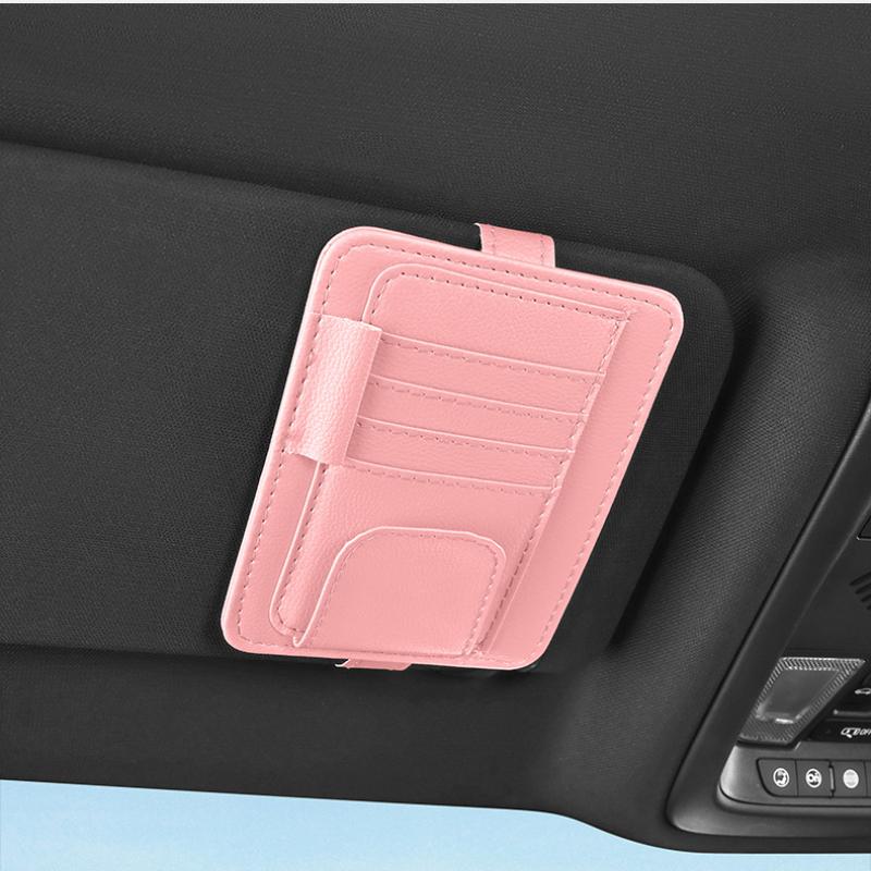 Auto-Sonnenblenden-Organizer mit mehreren Taschen, Visitenkarten-Aufbewahrungsmanagement, Sonnenbrillenhalter, Visier-Zubehör, Auto-Innenraum
