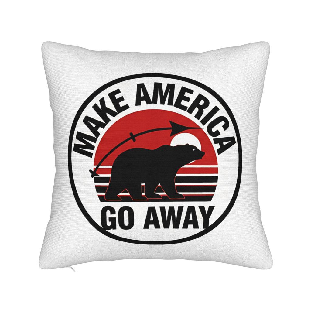 MAGA Greenland Bear Square Pillow Cases Cushion Covers Creative Zipper Decor Throw Pillow Case Cover for Car 40x40cm