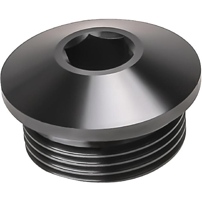 3AN Male Hex Socket Plug ORB Port with O Ring Fitting Adapter Aluminum Black, Pack of 2