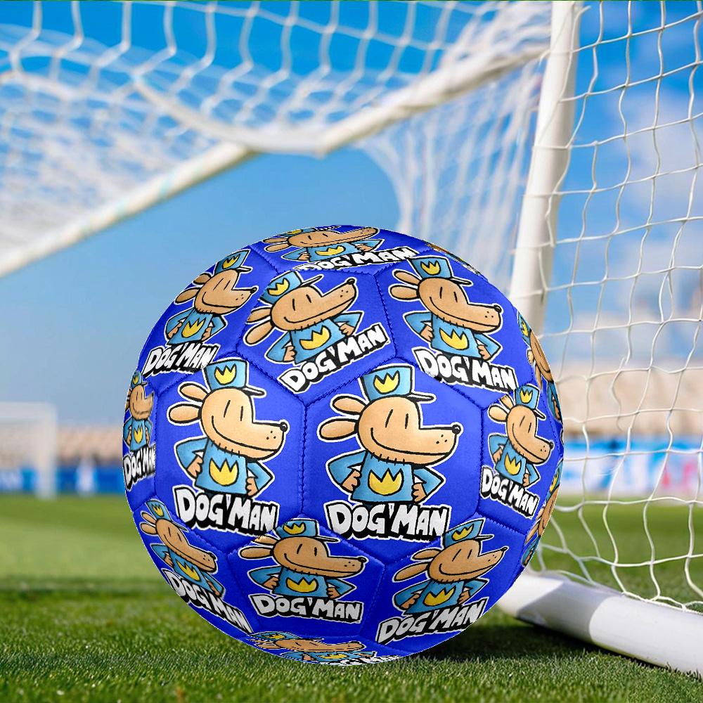 Dog Man And Friends Adventure Size 5 Soccer Ball, Suitable for Training and Matches, High-Elasticity, Wear-Resistant Material Gift for Fan