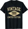 Classic 1991 Varsity Vintage College Style 34rd Birthday  Custom Printed Graphic T Shirts Print On DeUnisexd Camiseta Hombre