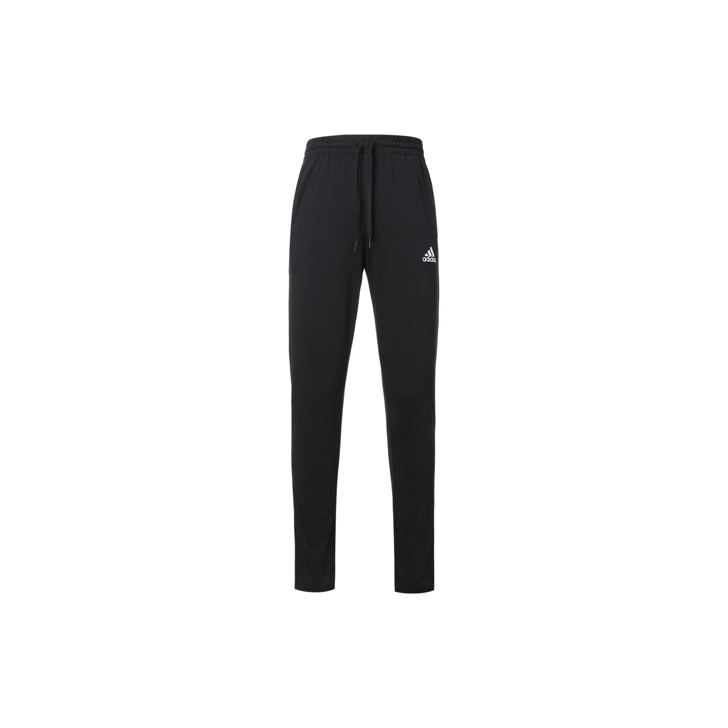 adidas Essentials Solid Color Slim Fit Running Sports Pants Black Men s GK9222 S