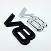 Emblema de Guardabarros de Coche Insignia de Maletero Pegatinas V8 Accesorios Logo V8 Metálico Cromado Negro 3D