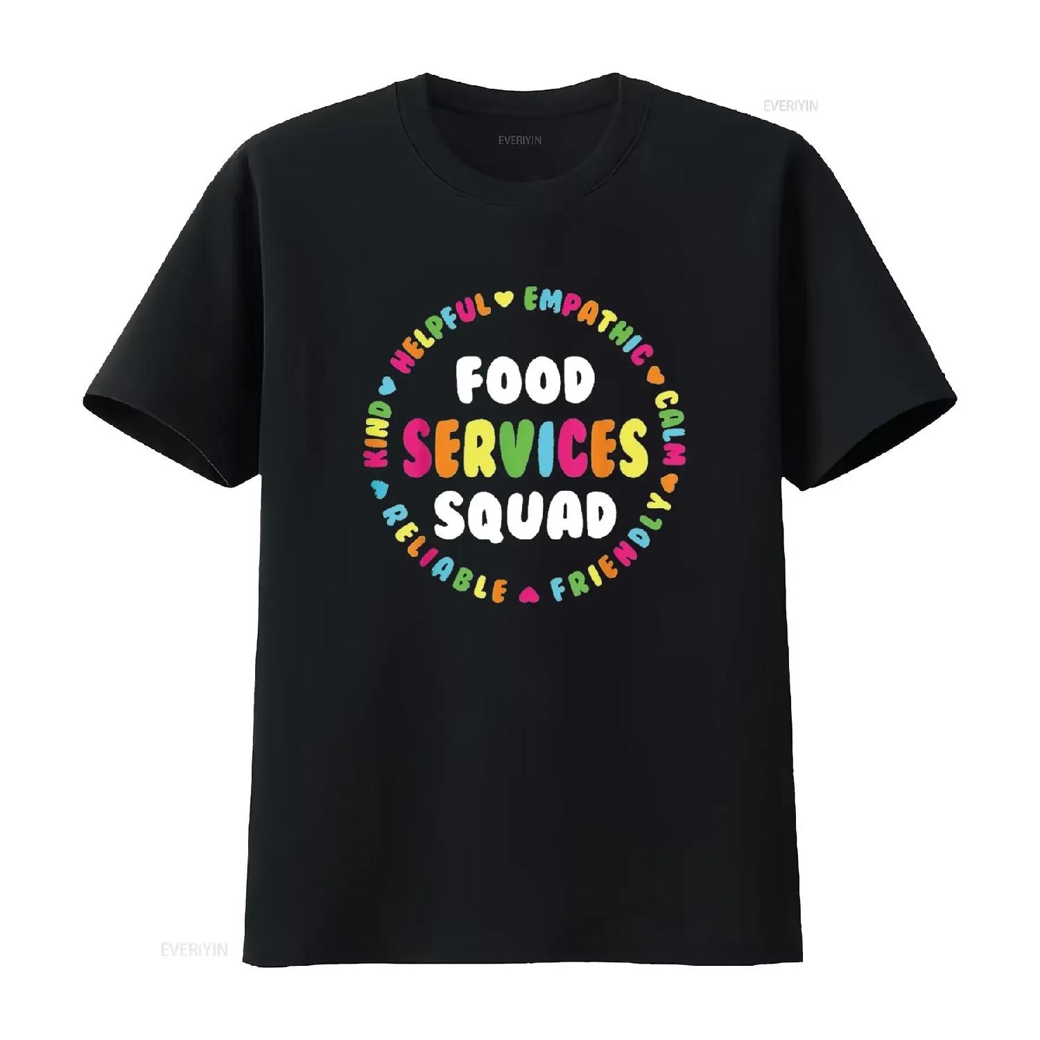 

Mens Food Services Squad Cafeteria Crew Helper School Admin Team T Shirt Black X Large vintage Washed Comfortable Slightly S чёрный