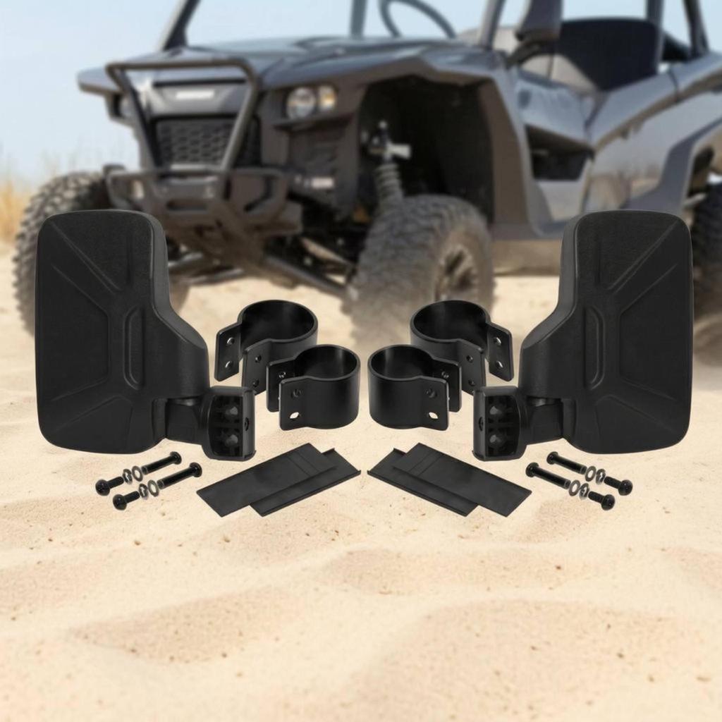 2 Pieces UTV Side Mirror Wide Angle BackwardViewing Easy to Install offOutdoor Vehicle