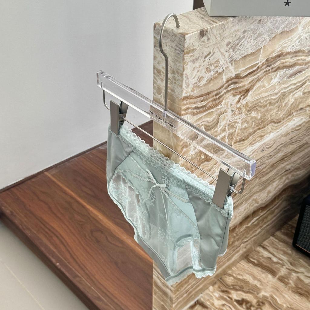 Damen Sommer Dünnes Modell Schleife Spitze Reine Baumwolle Transparent Mittelhoch Geschnittener Triangel-Slip