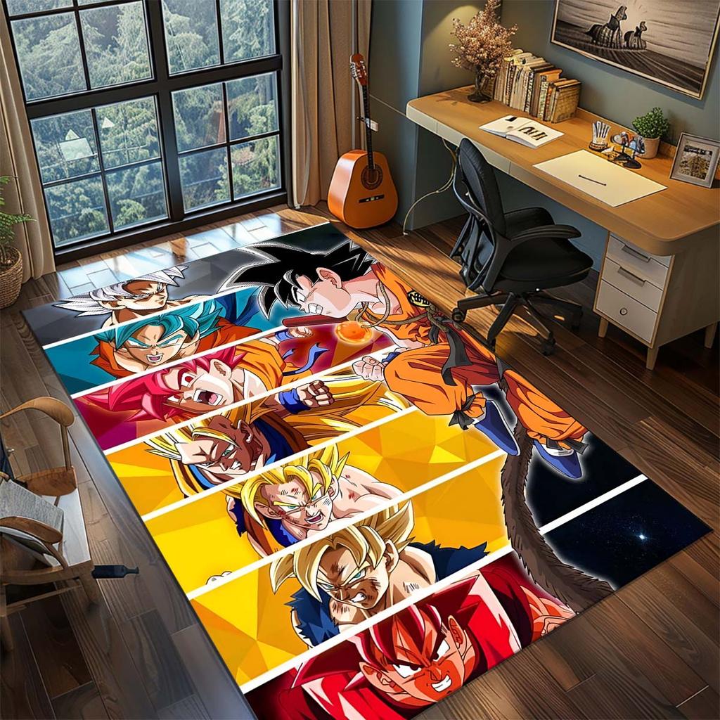 Dragon Ball Goku Anime Koberec Velký Koberec Protiskluzová Omyvatelná Podložka do Domácnosti Herní Místnost Ložnice Domácí Dekorace -QJY